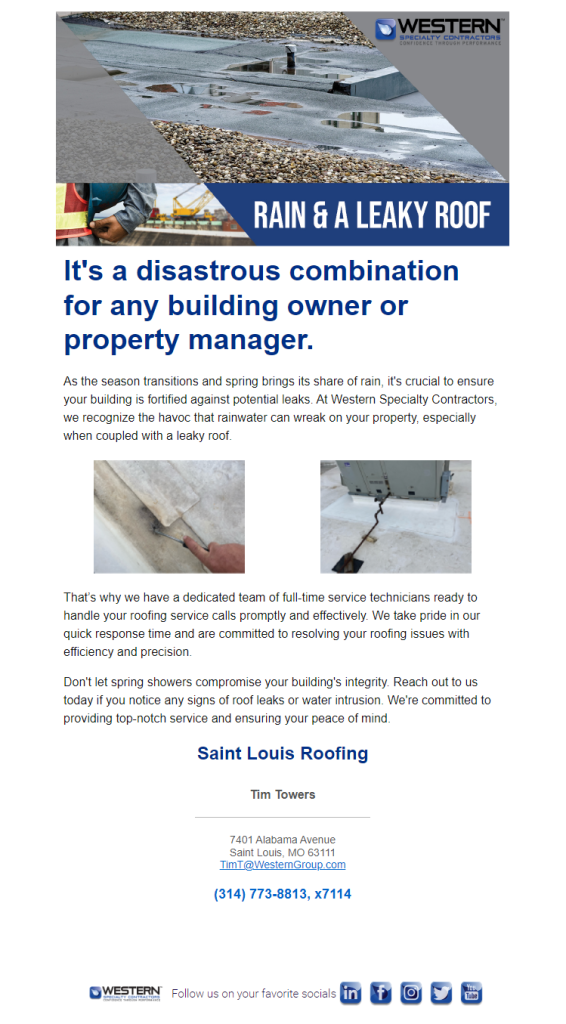 Spring Rains & A Leaky Roof